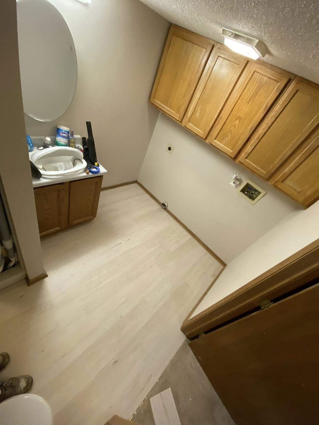 Bathroom floor after