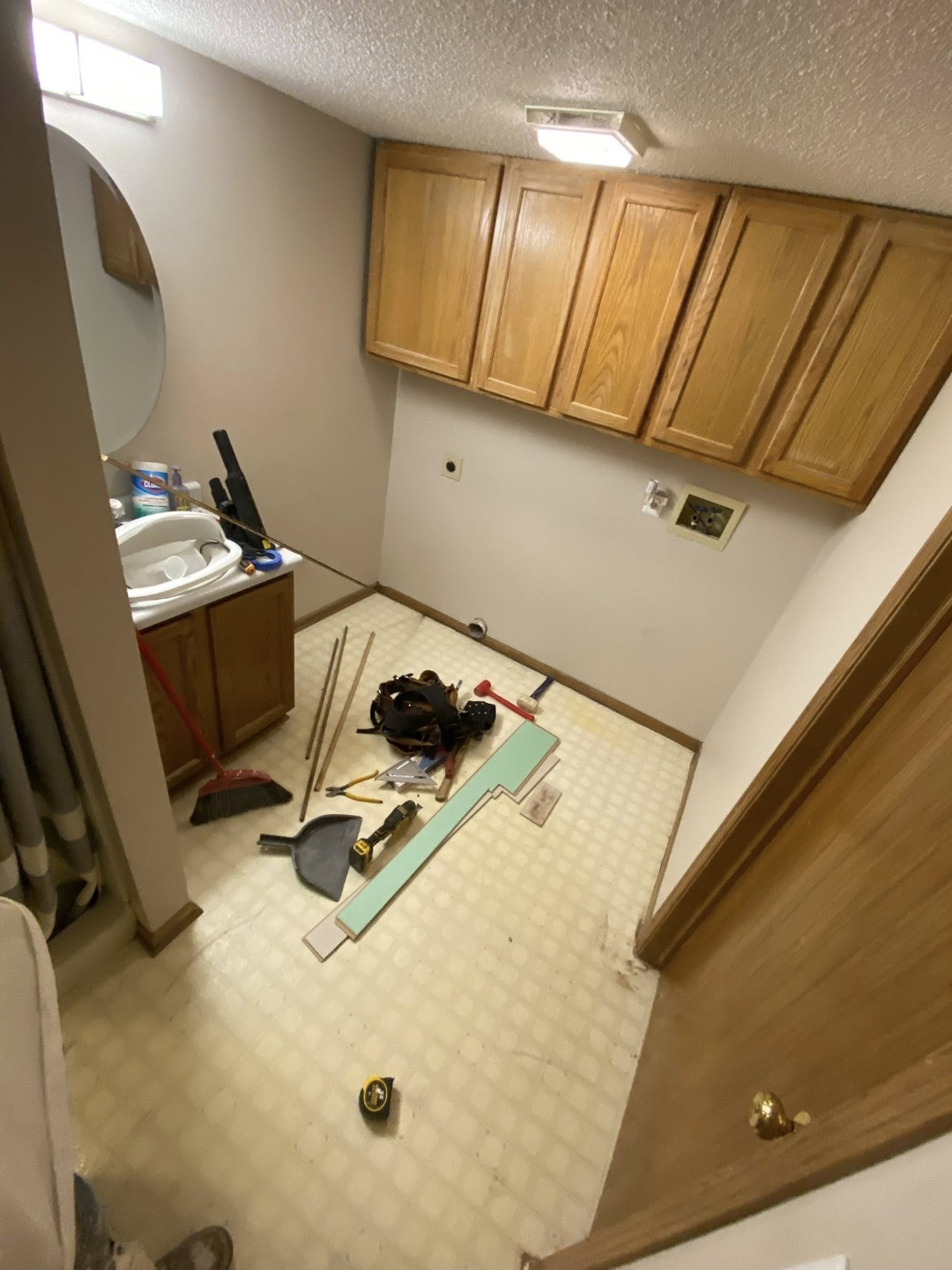 Bathroom floor before