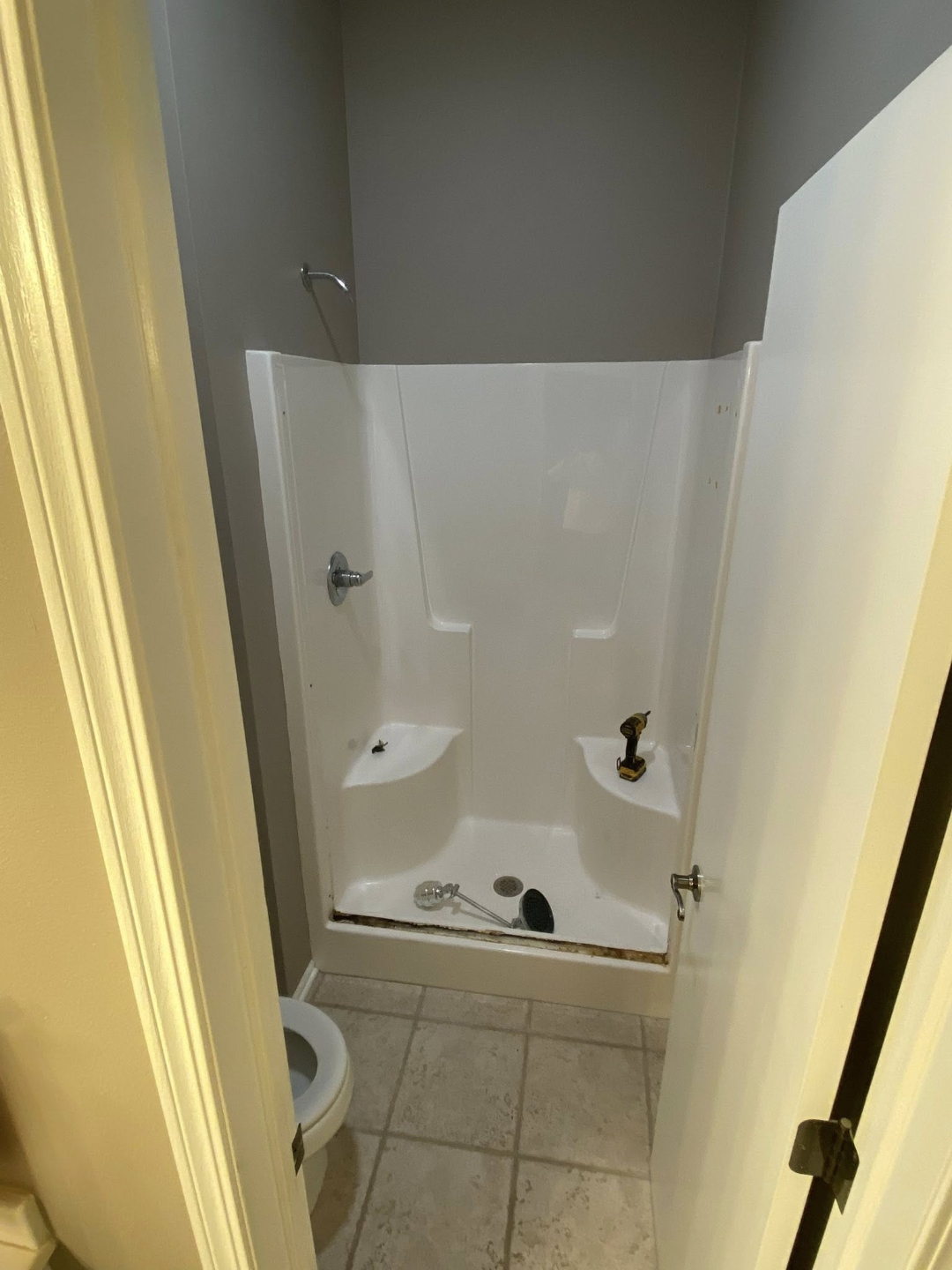 Bathroom shower before remodel