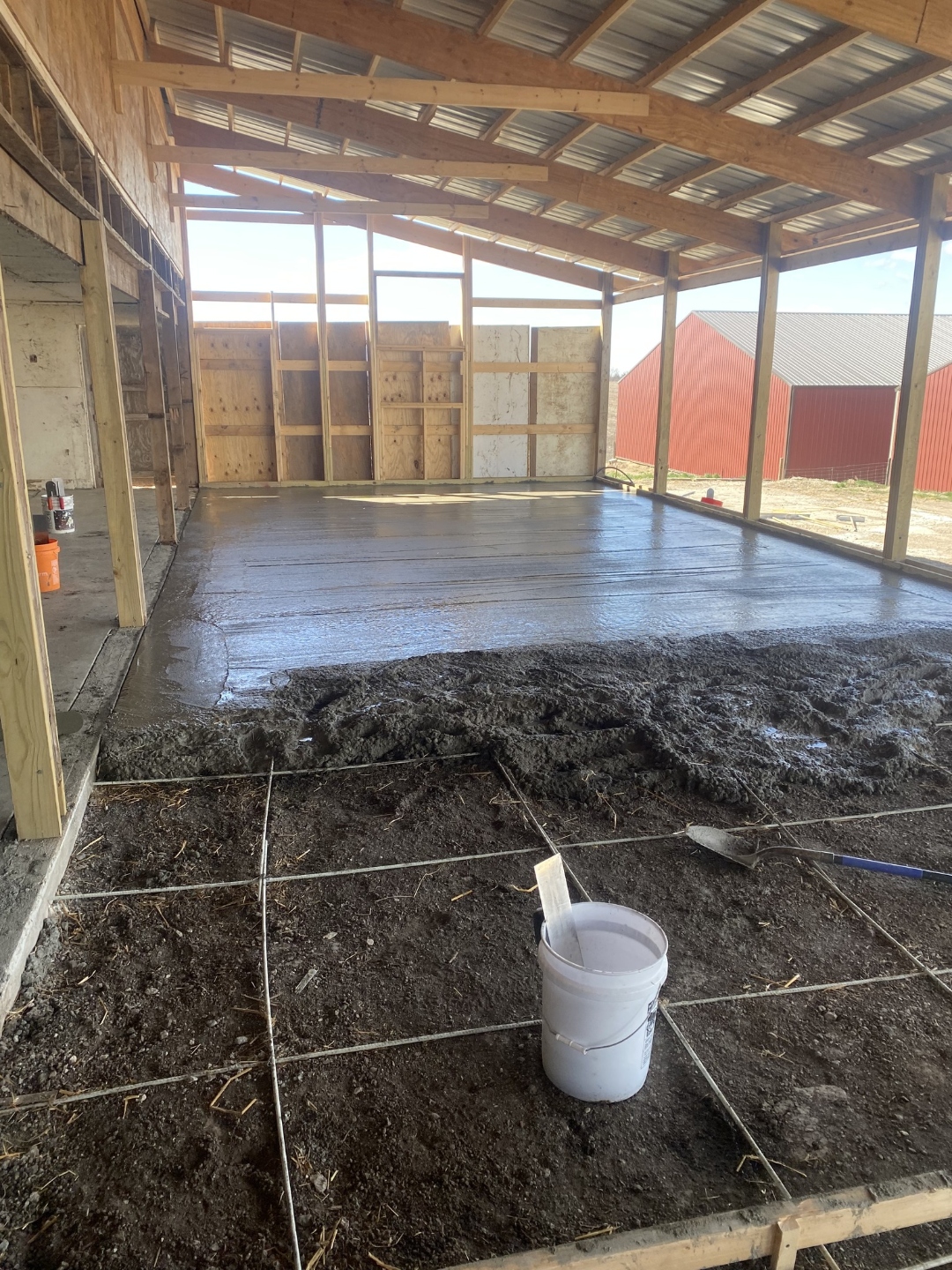 Concrete pour in progress