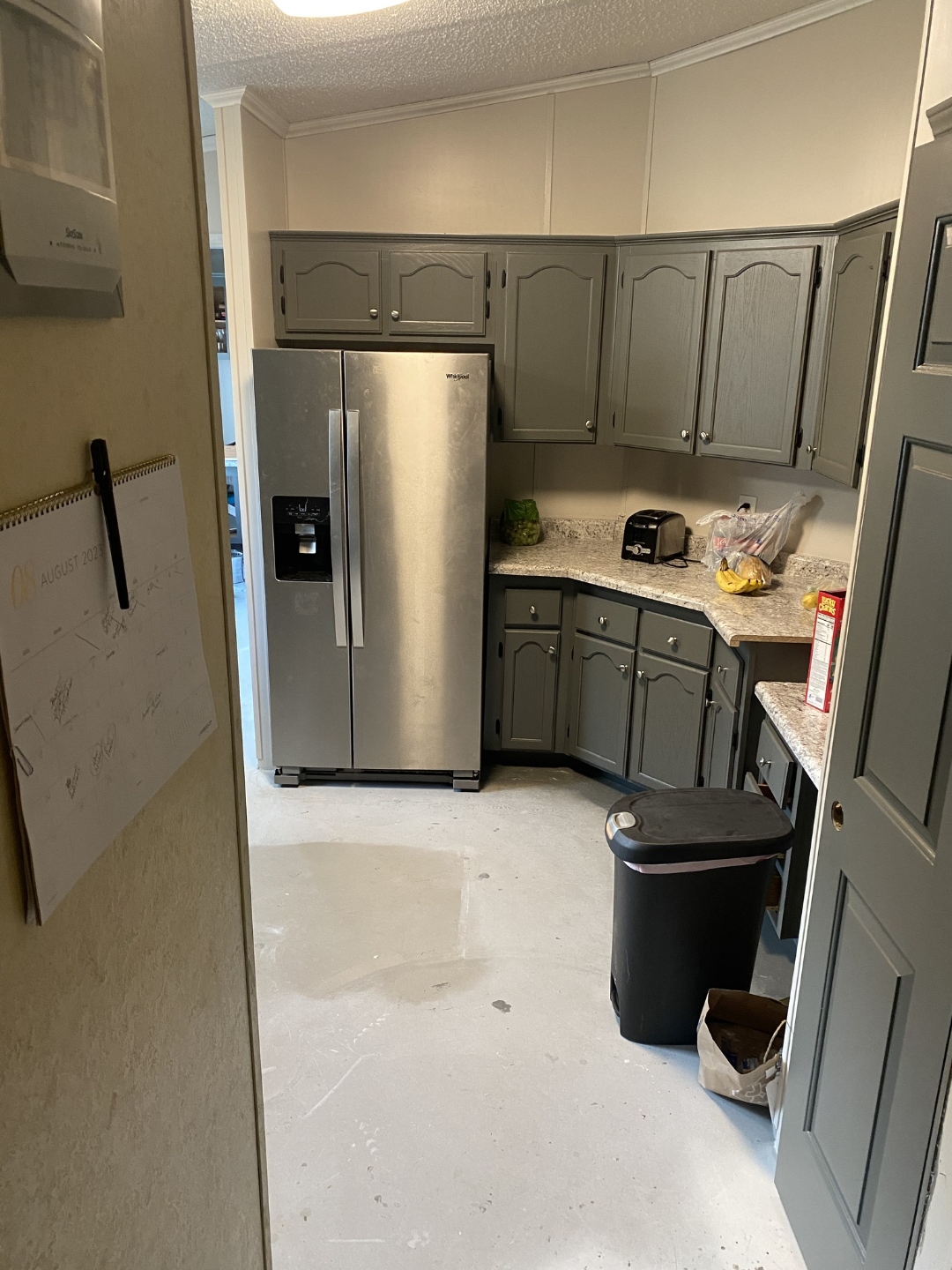 Cupboards after — freshly painted