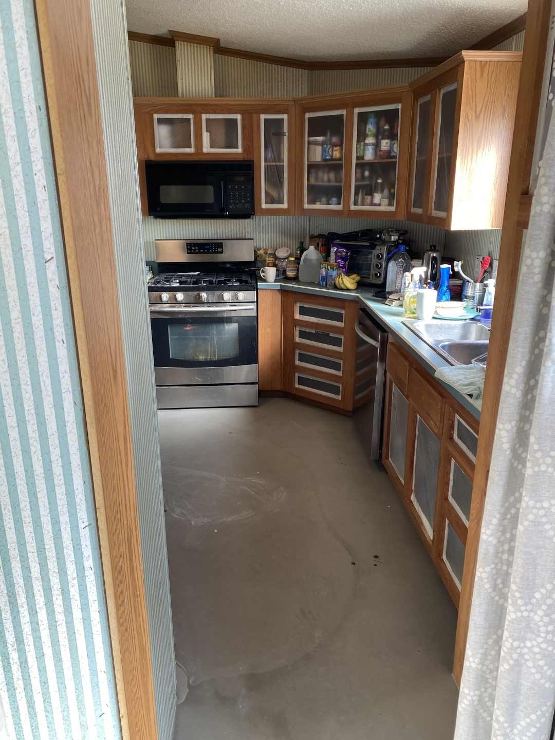Cupboards before painting