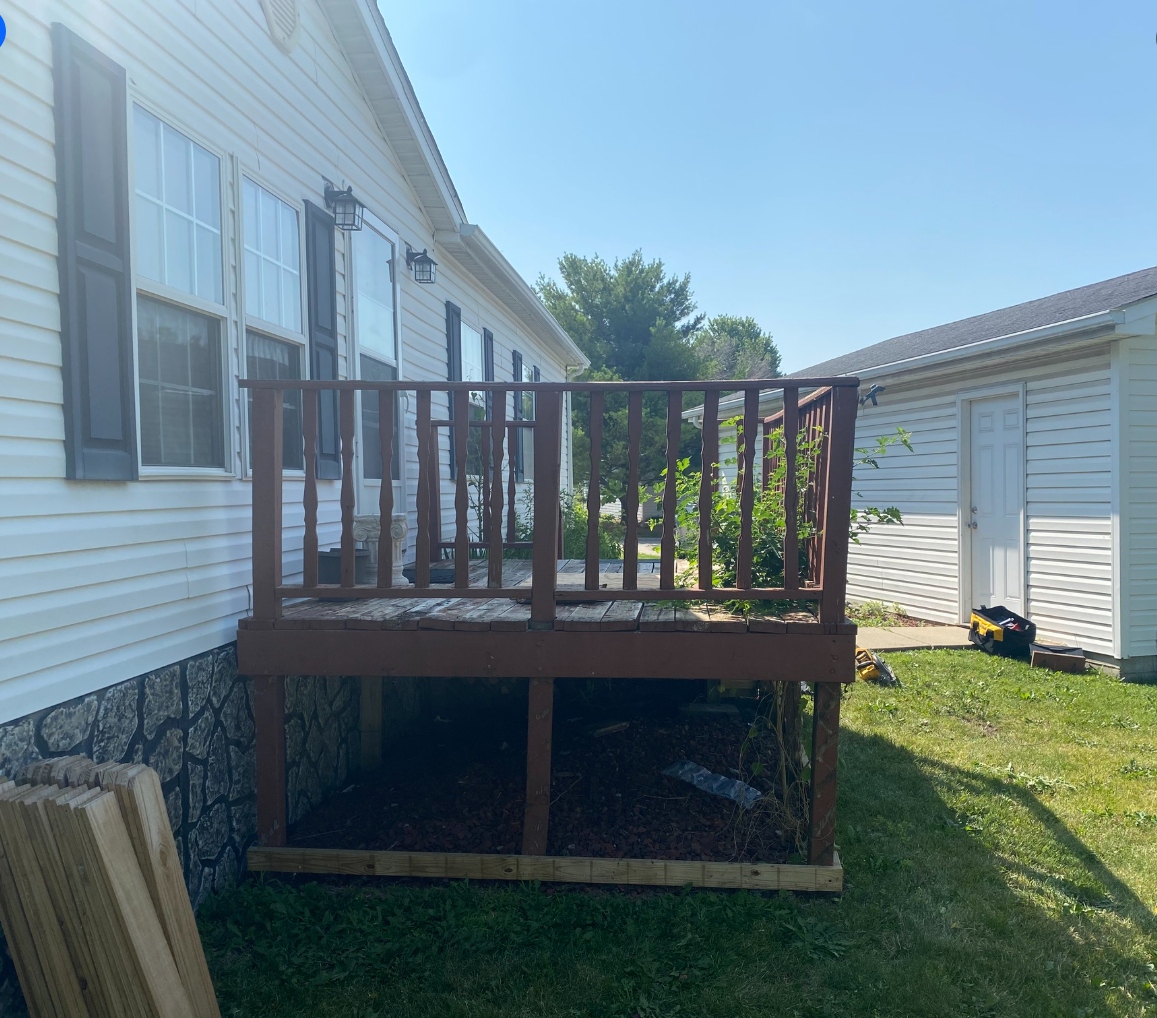 Small deck before