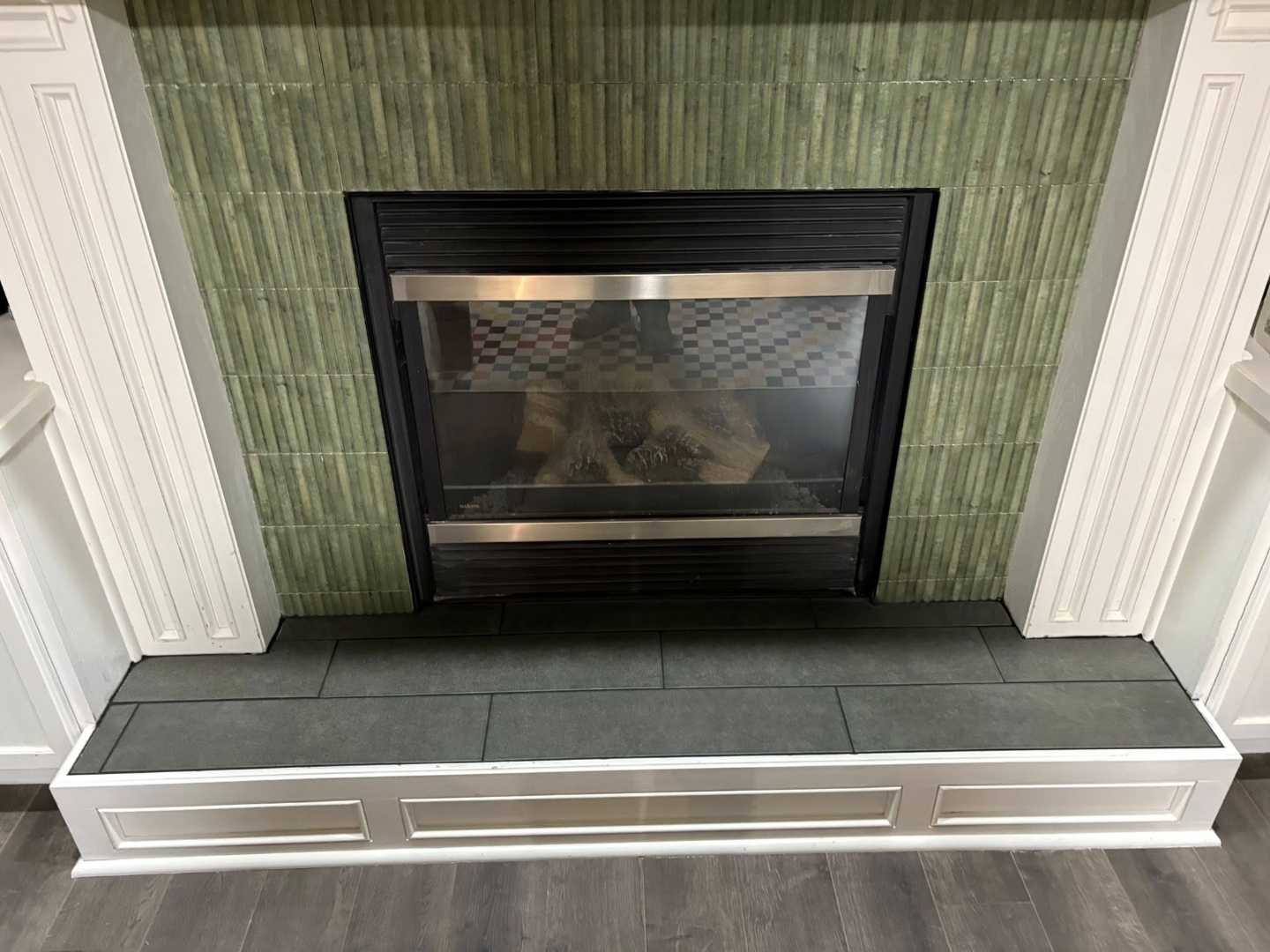 Fireplace after renovation by TLC Construction