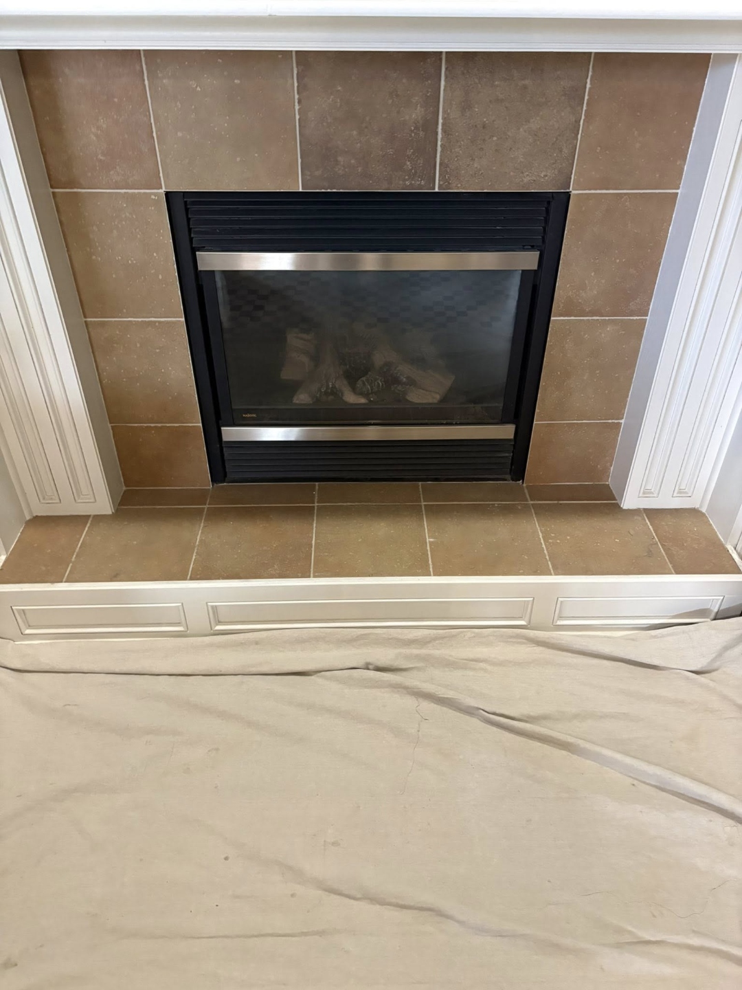 Fireplace before renovation